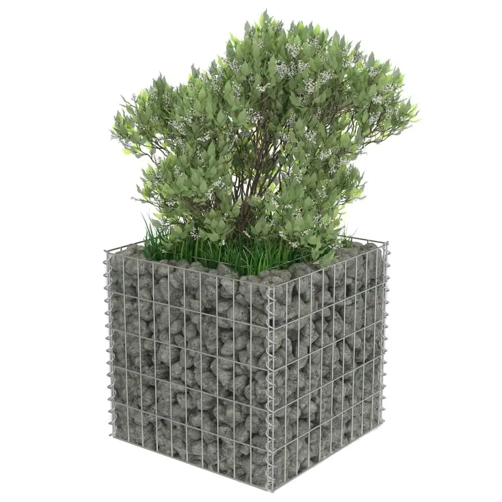 Gabion Raised Bed Galvanised Steel 50x50x50 cm 143570