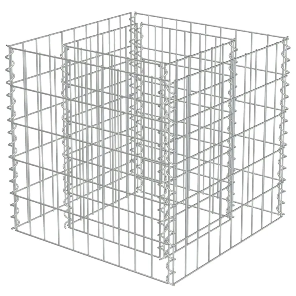 Gabion Raised Bed Galvanised Steel 50x50x50 cm 143570