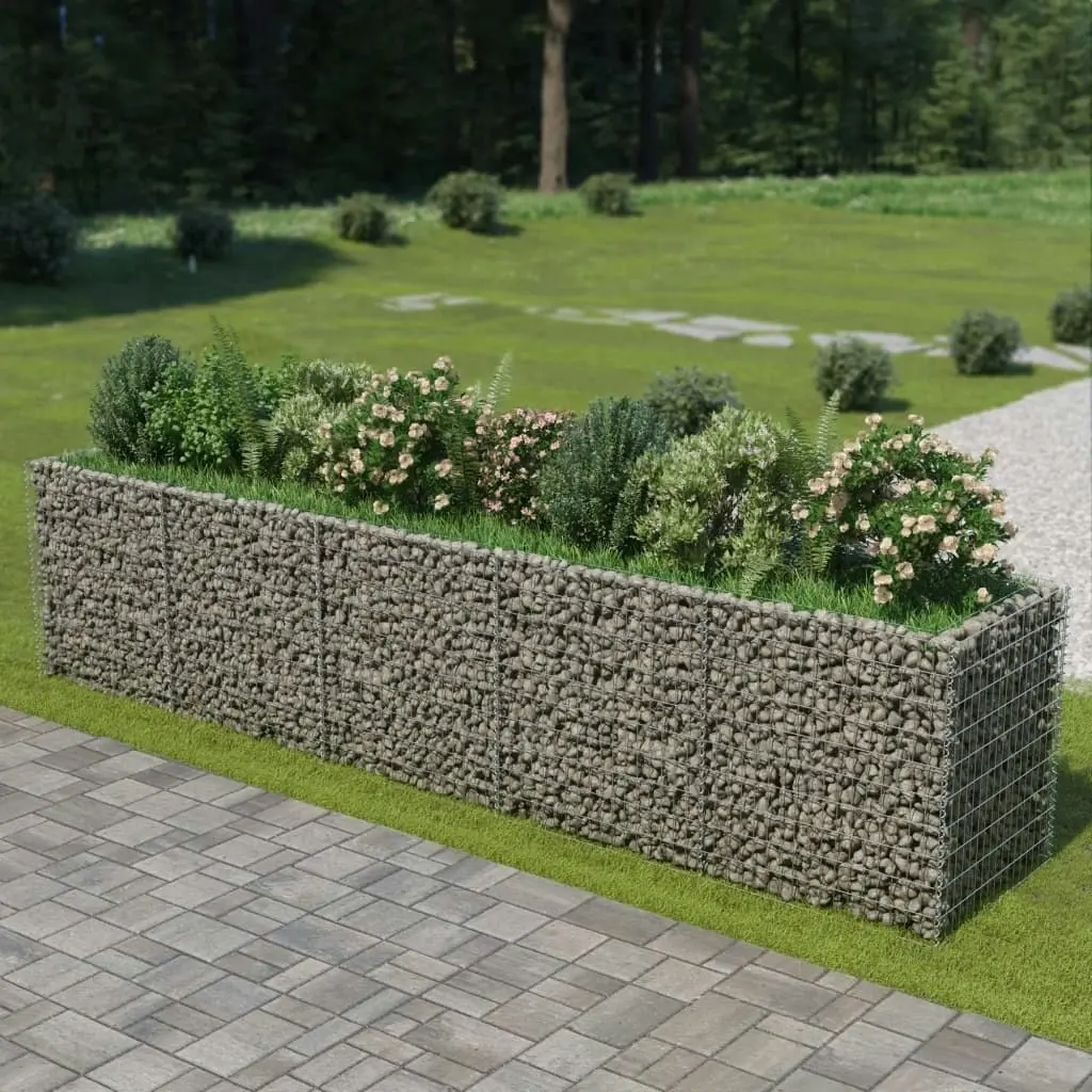 Gabion Raised Bed Galvanised Steel 450x90x100 cm 143552