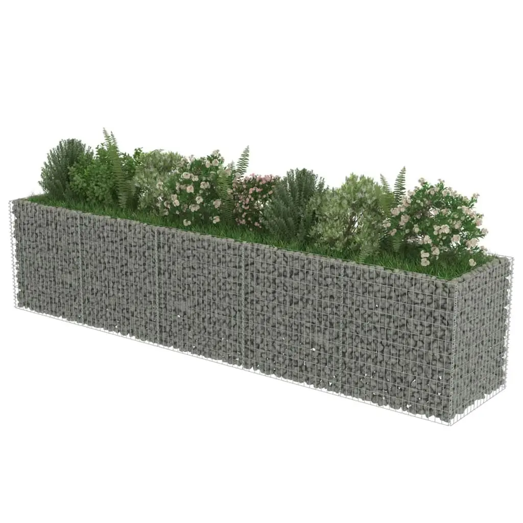 Gabion Raised Bed Galvanised Steel 450x90x100 cm 143552