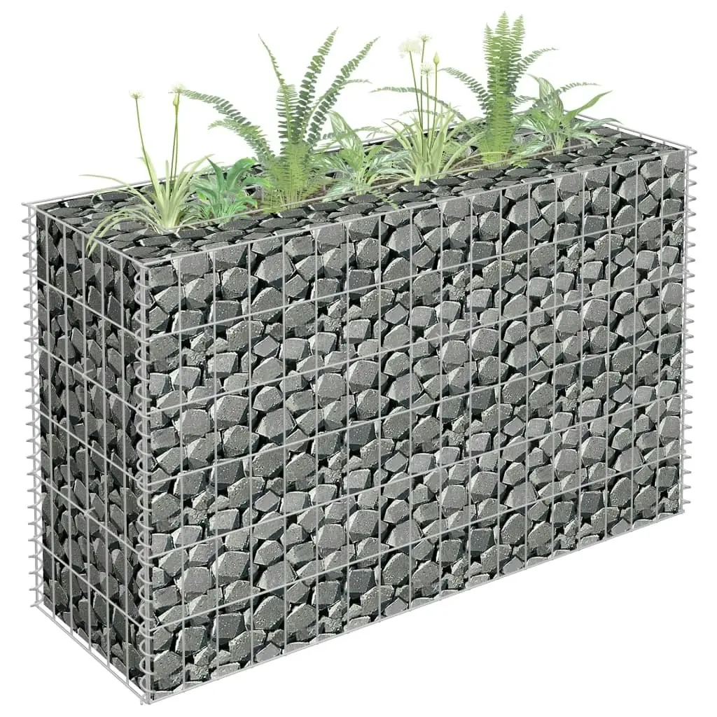 Gabion Raised Bed Galvanised Steel 90x30x60 cm 145630