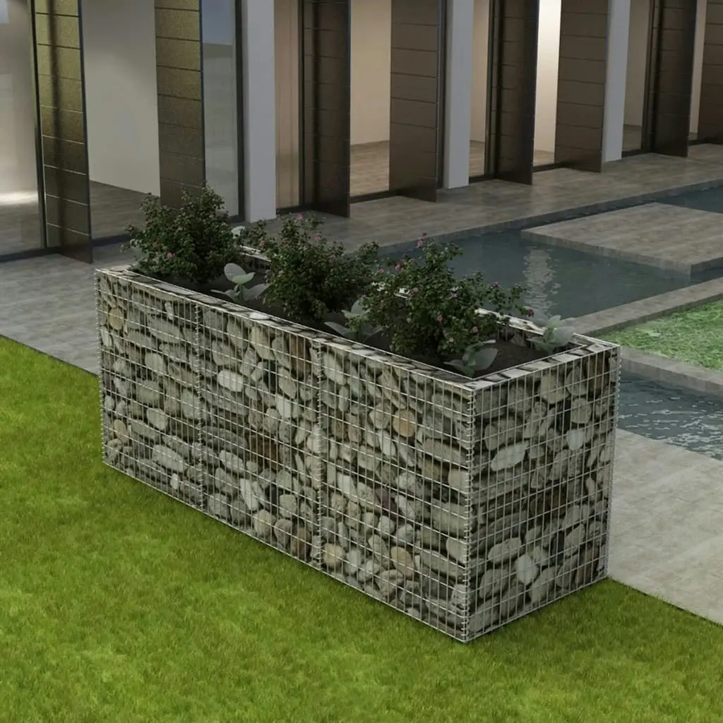 Gabion Raised Bed Steel 270x90x100 cm 142554