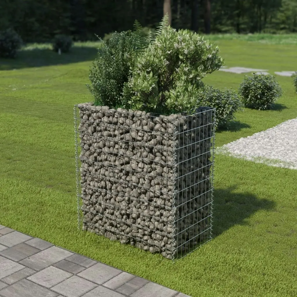 Gabion Raised Bed Galvanised Steel 90x50x100 cm 143568