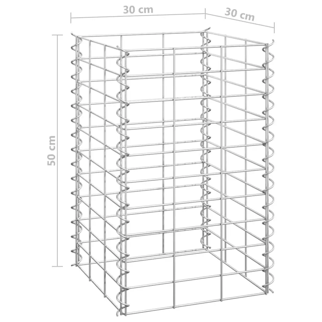 Gabion Raised Beds 3 pcs 30x30x50 cm Iron 151248