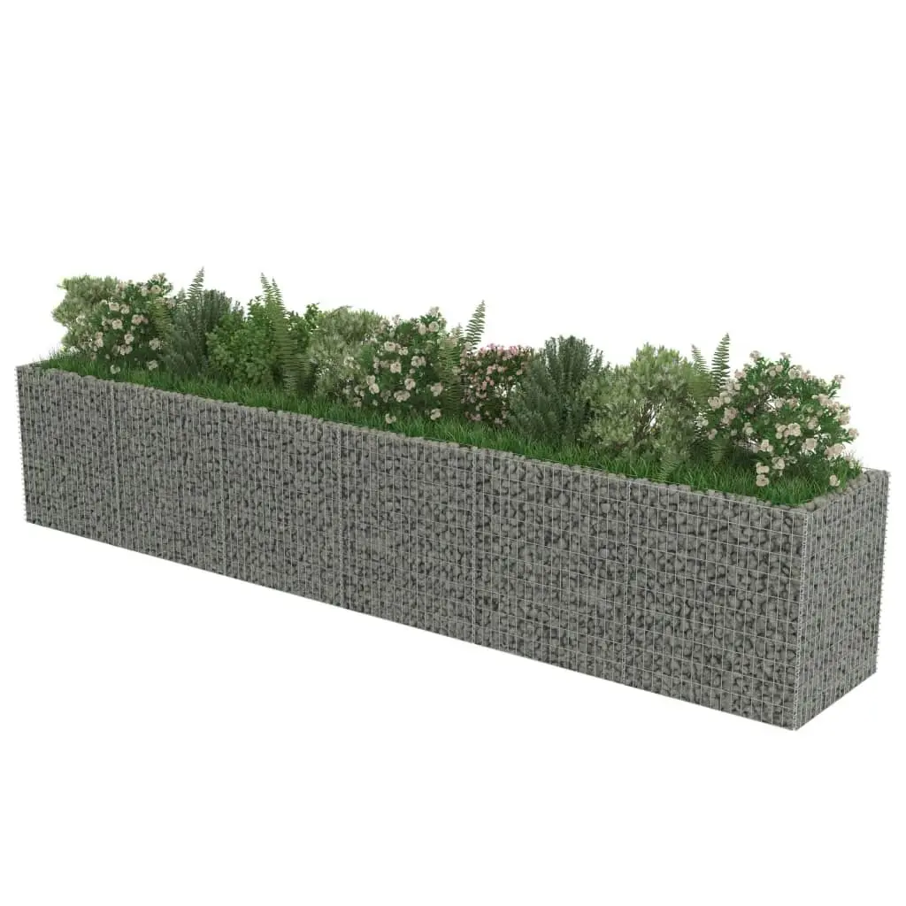 Gabion Raised Bed Galvanised Steel 540x90x100 cm 143554