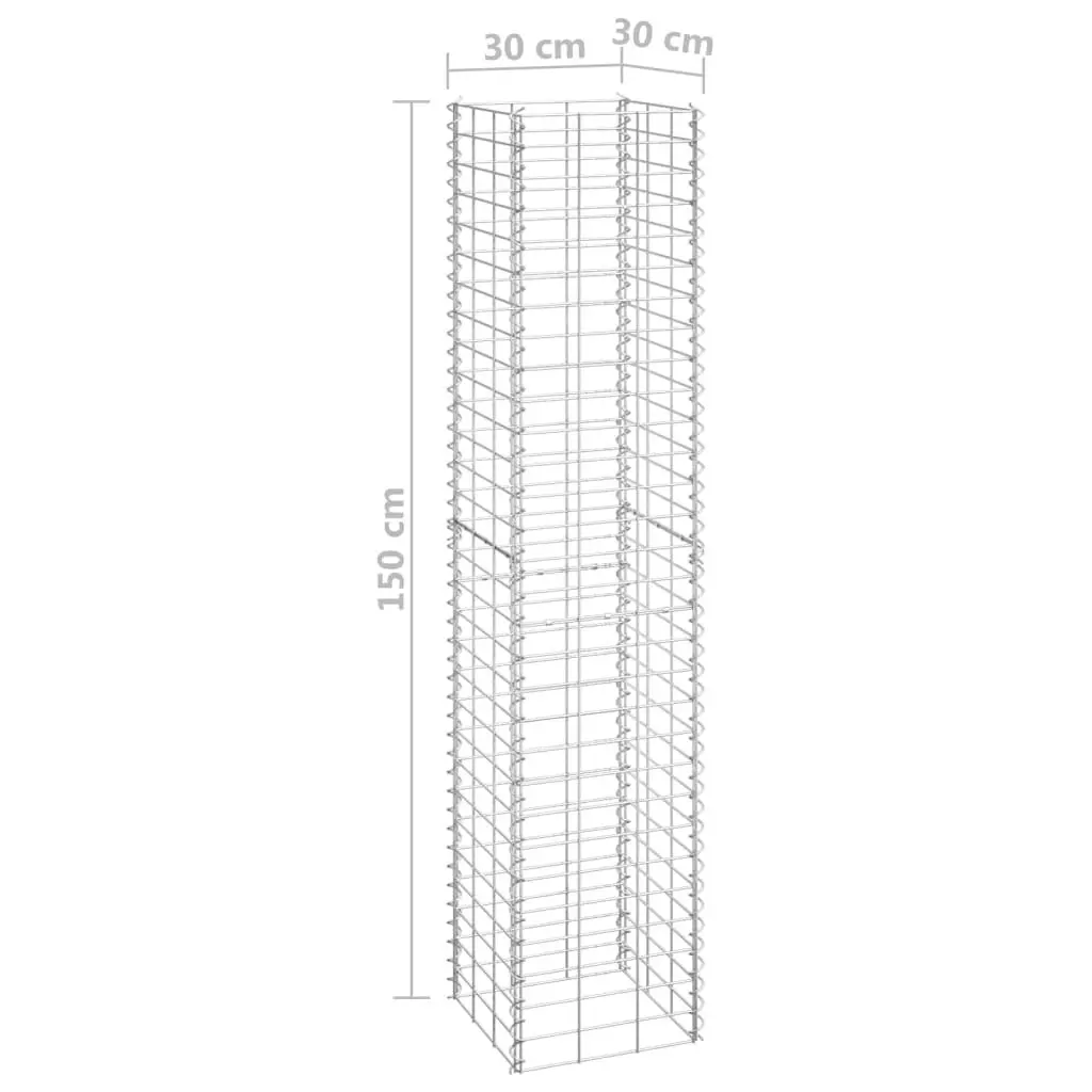 Gabion Raised Beds 3 pcs 30x30x150 cm Iron 151250