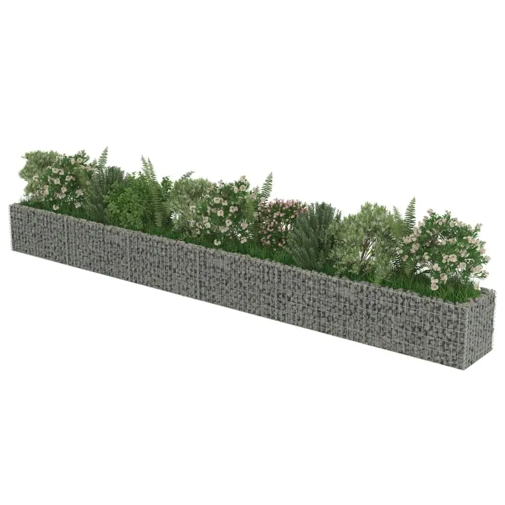 Gabion Raised Bed Galvanised Steel 540x50x50 cm 143567