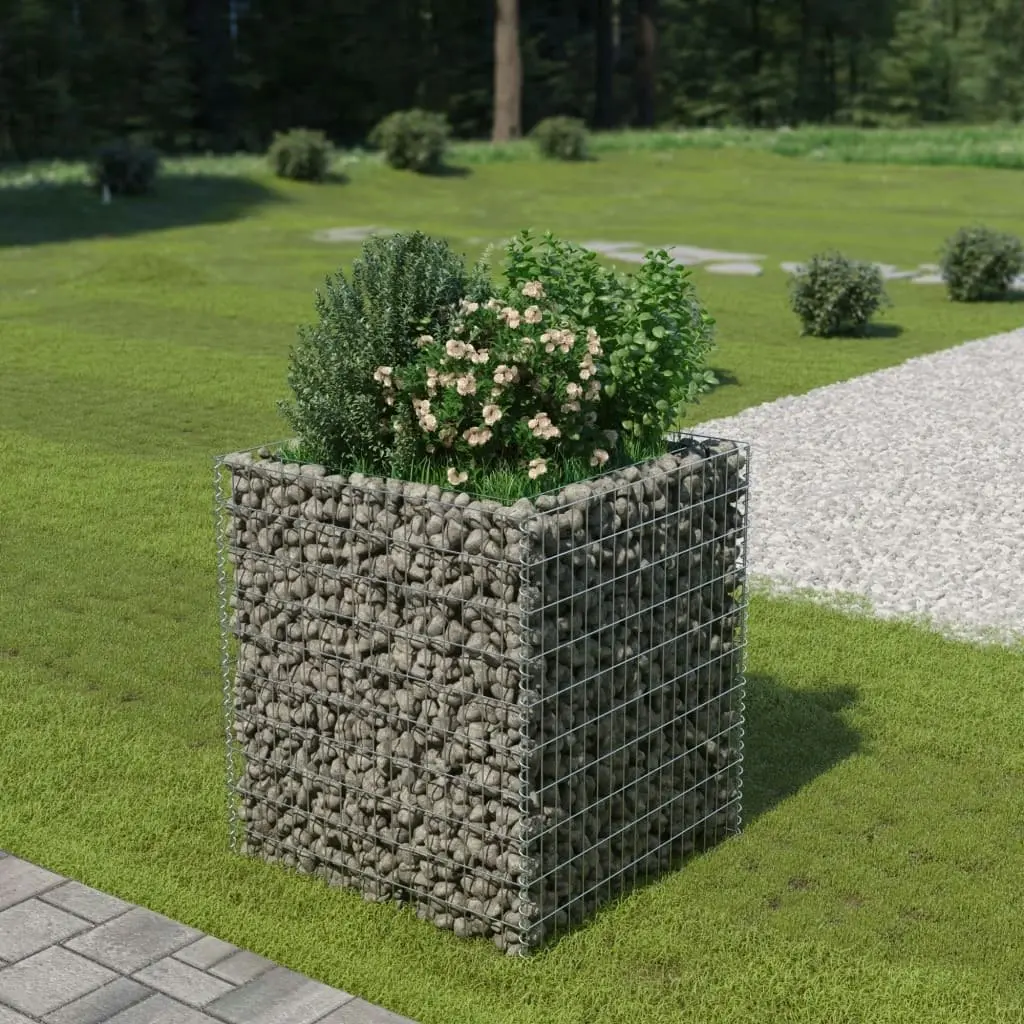 Gabion Raised Bed Galvanised Steel 90x90x100 cm 143556