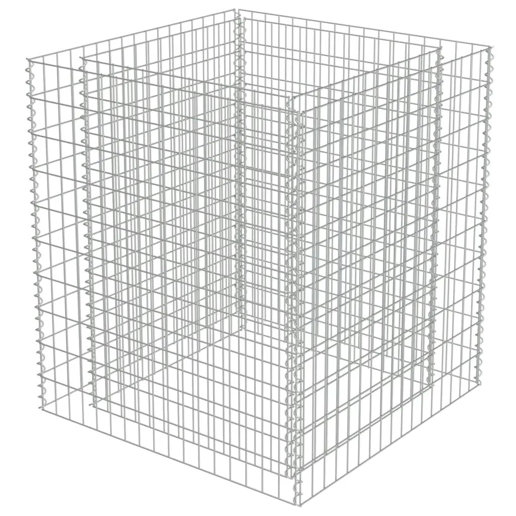 Gabion Raised Bed Galvanised Steel 90x90x100 cm 143556