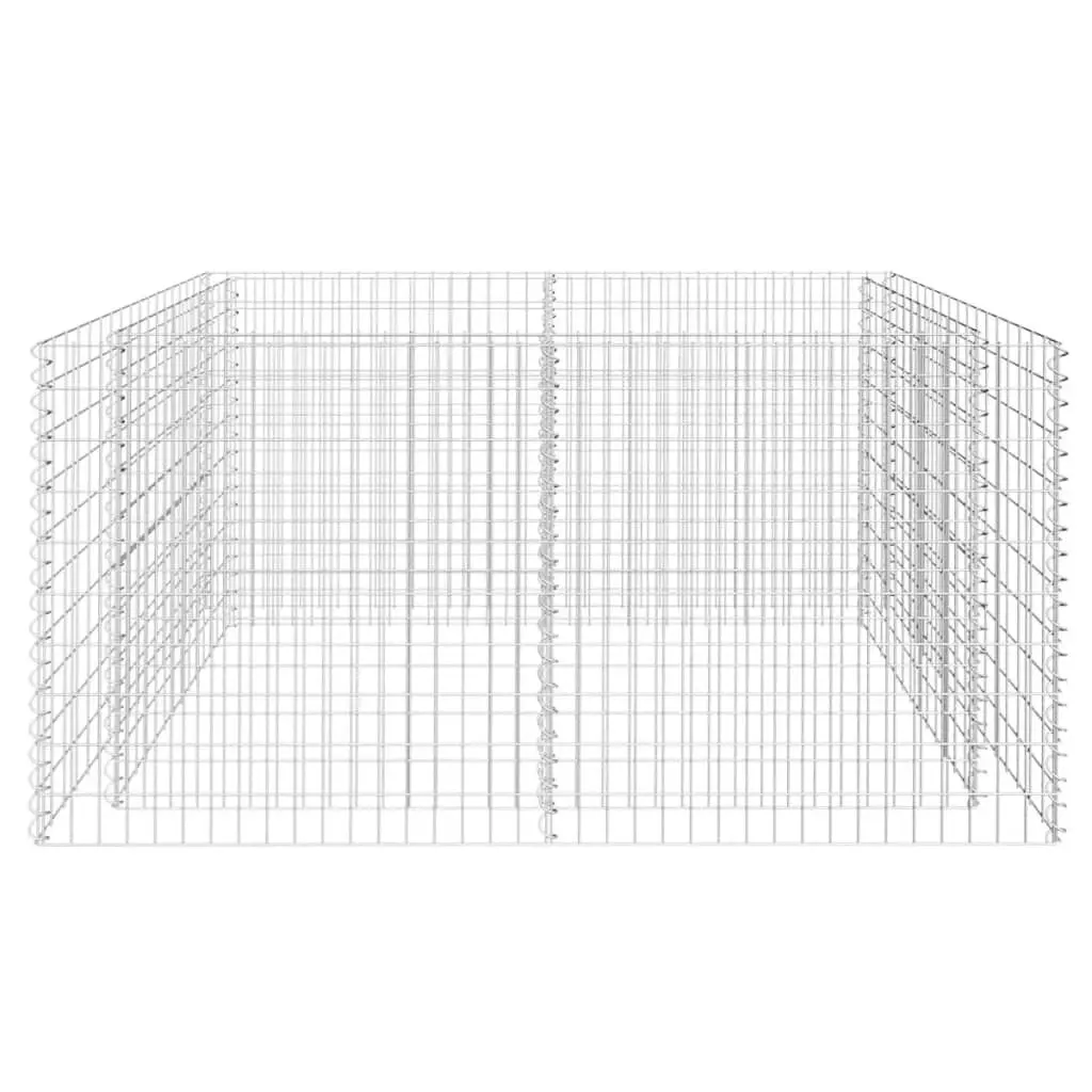 Gabion Raised Bed Steel 180x90x100 cm Silver 142366