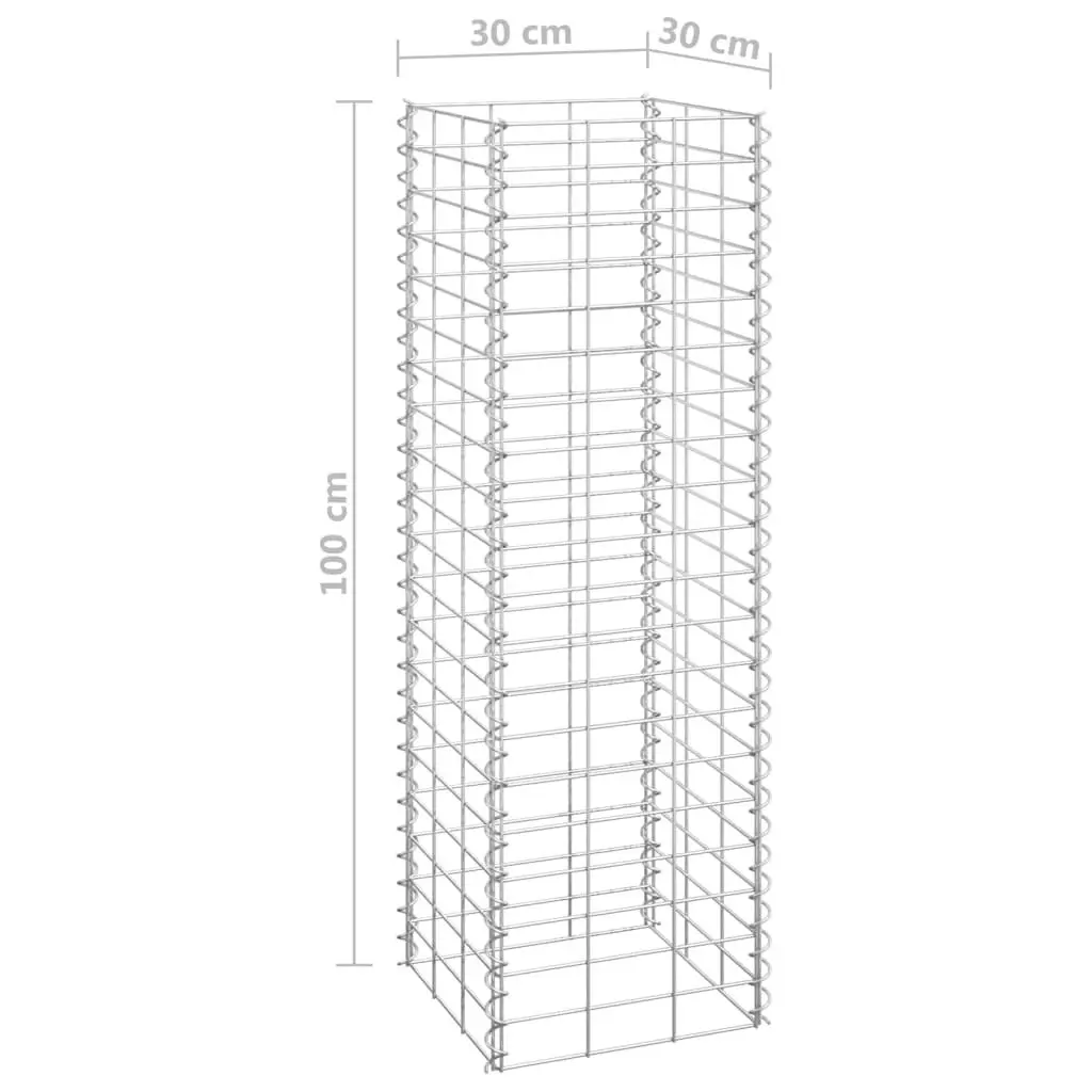 Gabion Raised Beds 3 pcs 30x30x100 cm Iron 151249