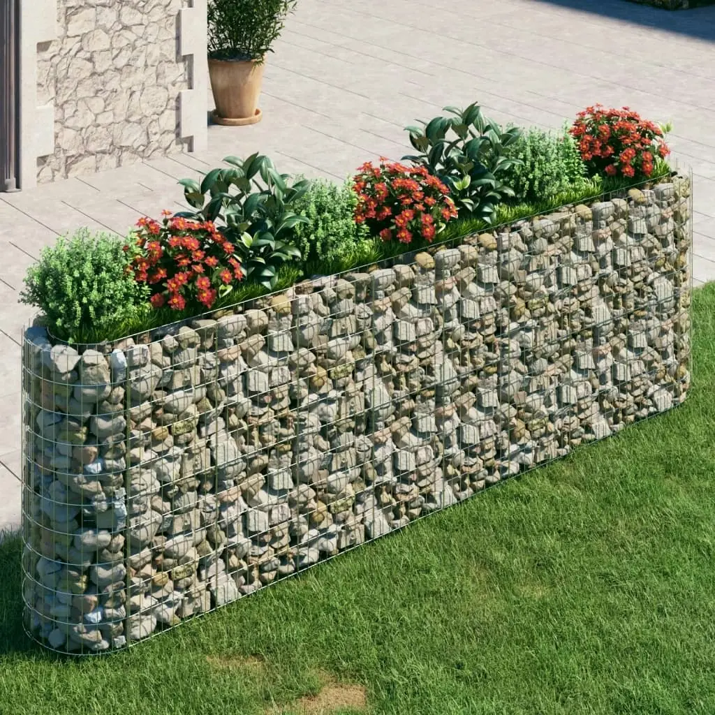 Gabion Raised Bed Galvanised Iron 330x50x100 cm 152035