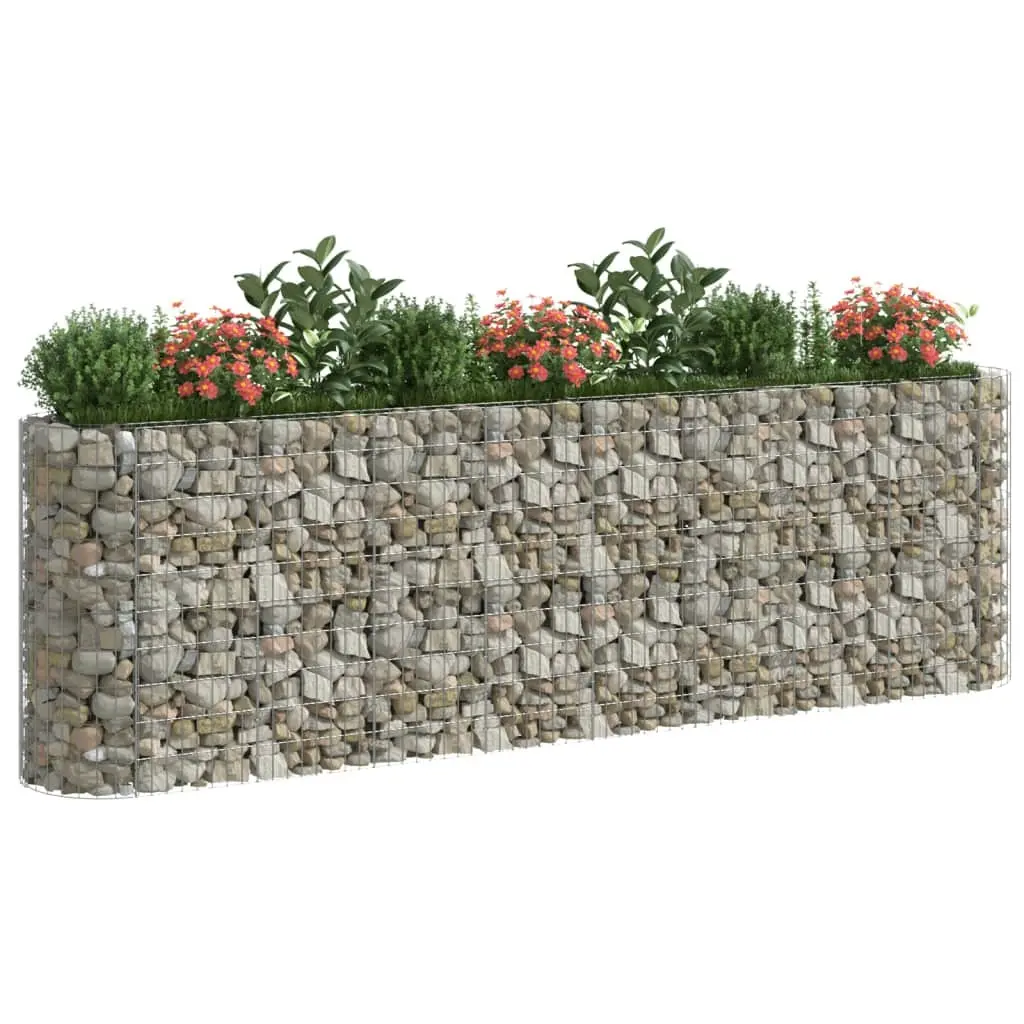 Gabion Raised Bed Galvanised Iron 330x50x100 cm 152035