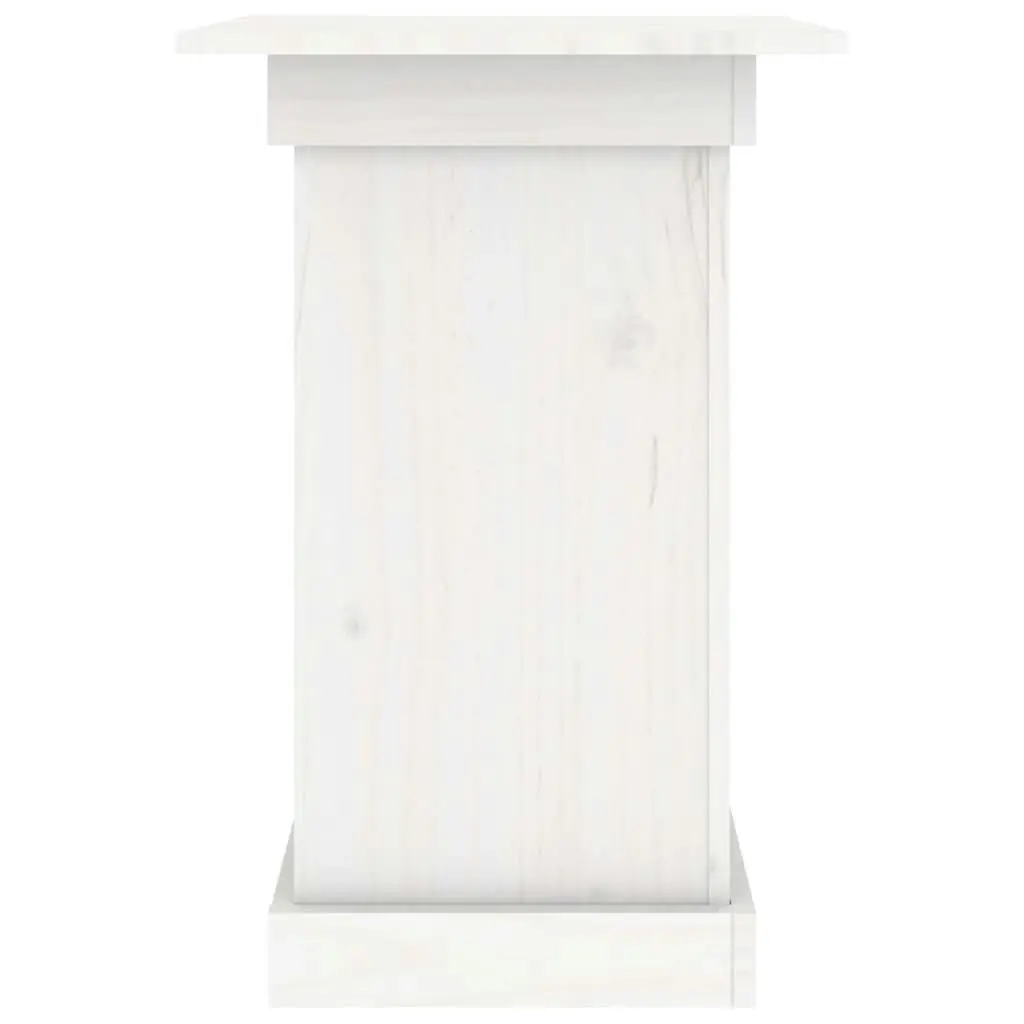 Flower Stand White 40x40x60 cm Solid Wood Pine 823630