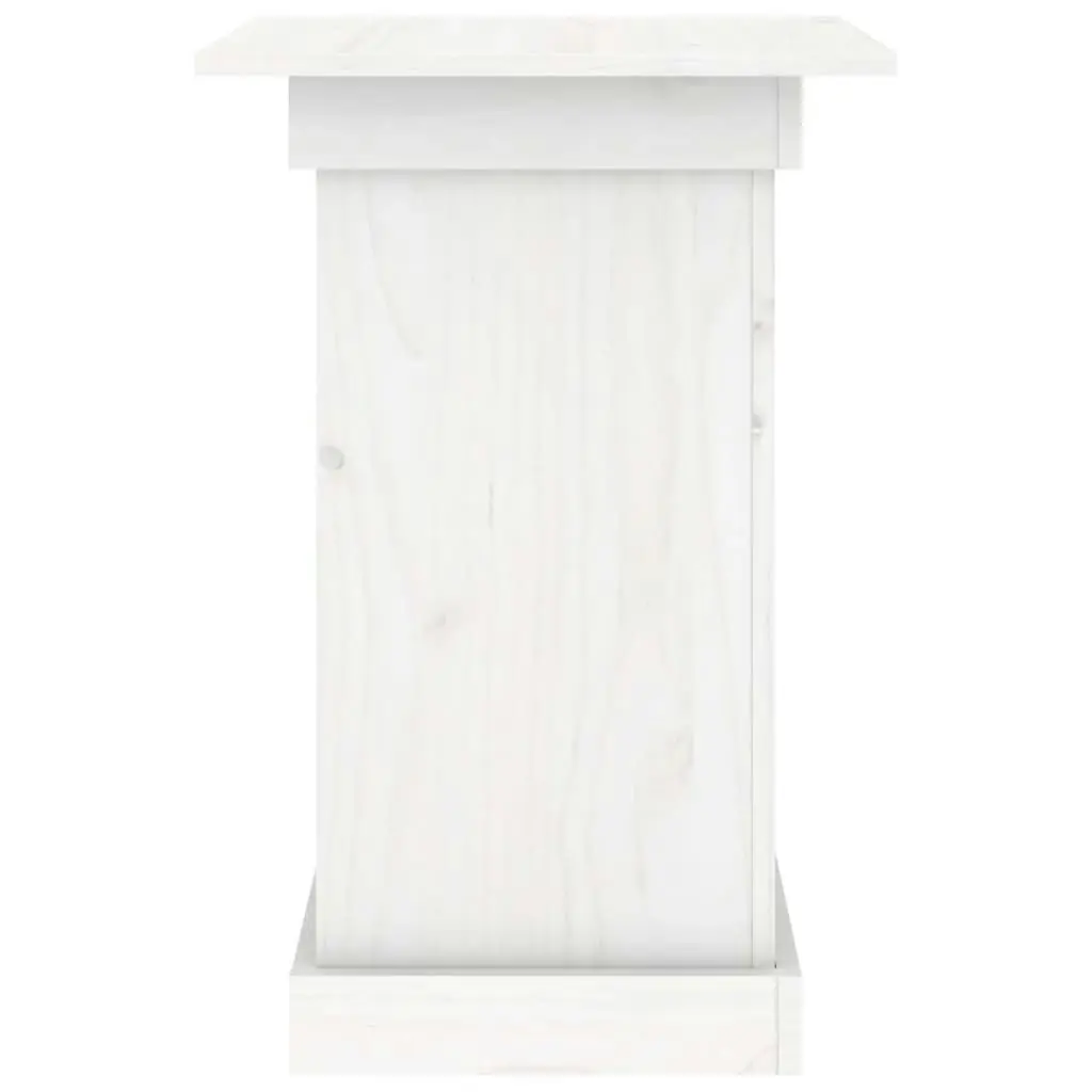 Flower Stand White 40x40x60 cm Solid Wood Pine 823630