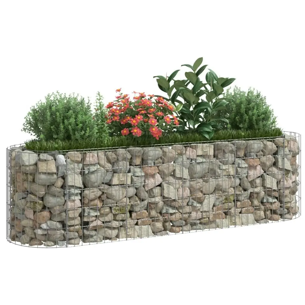 Gabion Raised Bed Galvanised Iron 190x50x50 cm 152025