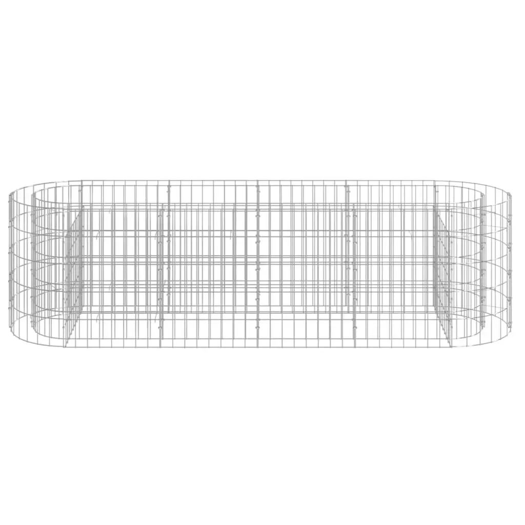 Gabion Raised Bed Galvanised Iron 190x50x50 cm 152025