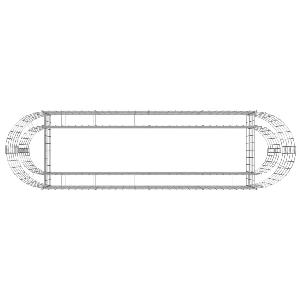 Gabion Raised Bed Galvanised Iron 190x50x50 cm 152025