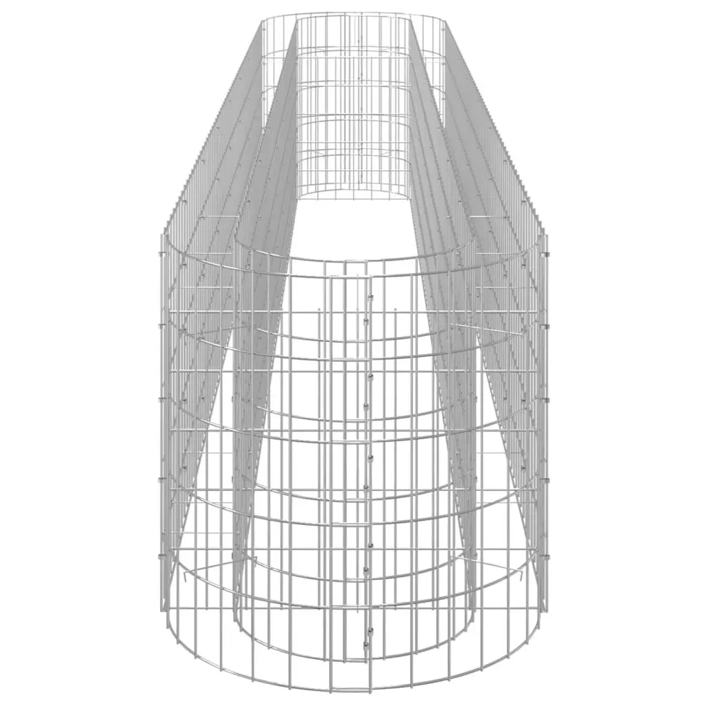 Gabion Raised Bed Galvanised Iron 330x50x50 cm 152027