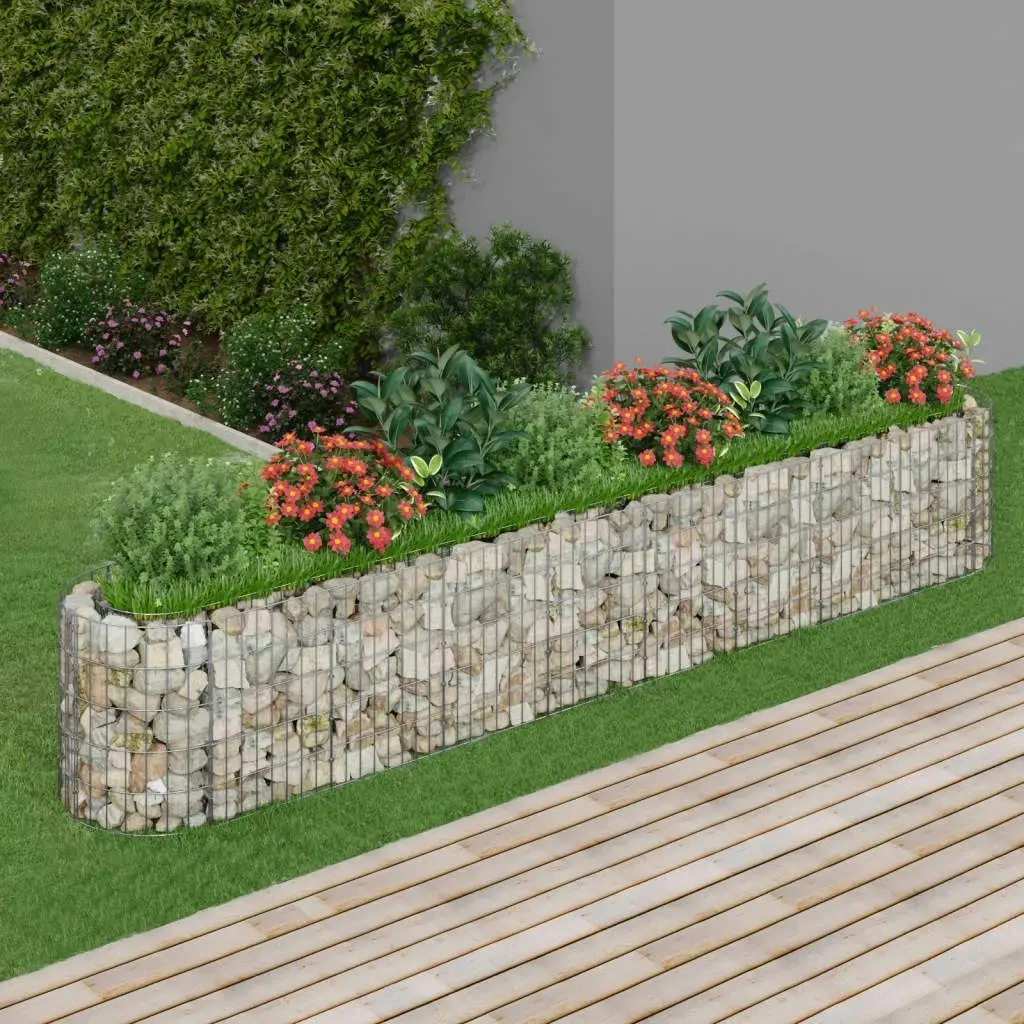 Gabion Raised Bed Galvanised Iron 330x50x50 cm 152027