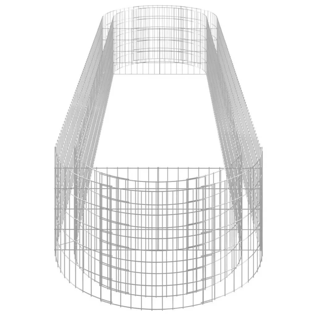 Gabion Raised Bed Galvanised Iron 400x100x50 cm 152042