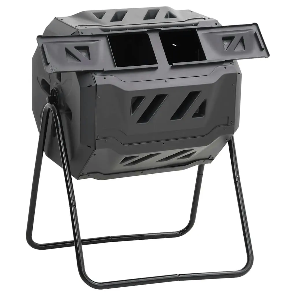 Garden Compost Bin Black 73x64x95 cm 160 L 152232