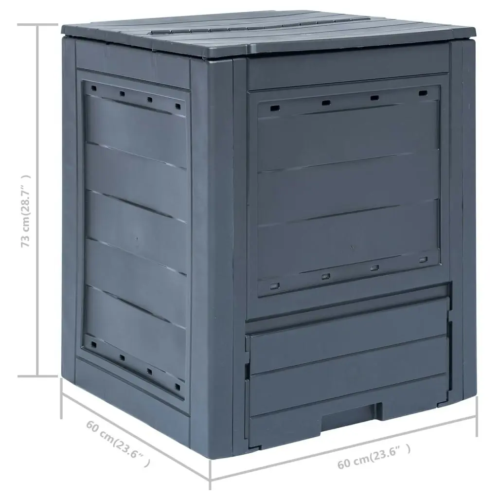 Garden Composters 3 pcs Grey 60x60x73 cm 780 L 278920