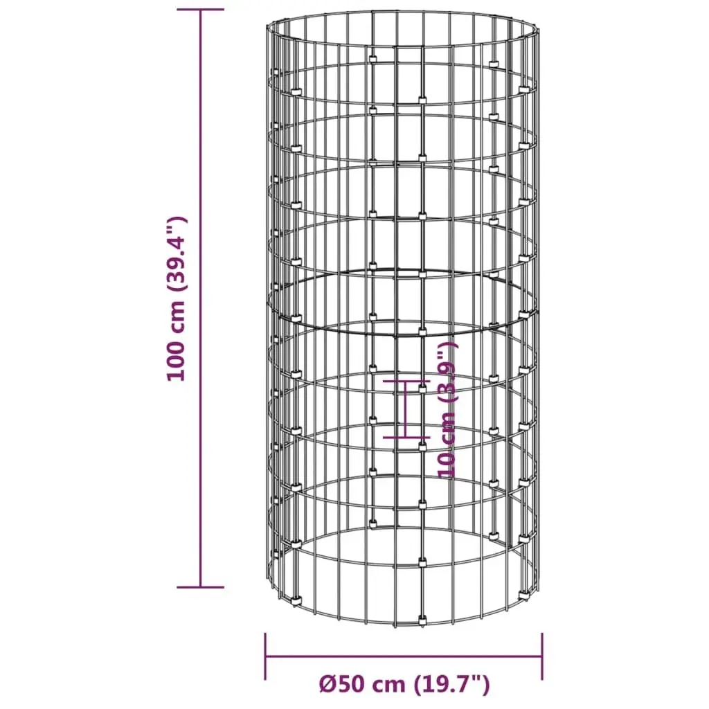 Garden Composter Ø50x100 cm Galvanised Steel 3115942