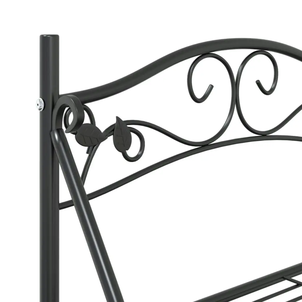 Flower Rack Black 56x30x96 cm Steel 319353