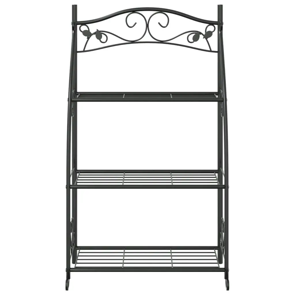 Flower Rack Black 56x30x96 cm Steel 319353