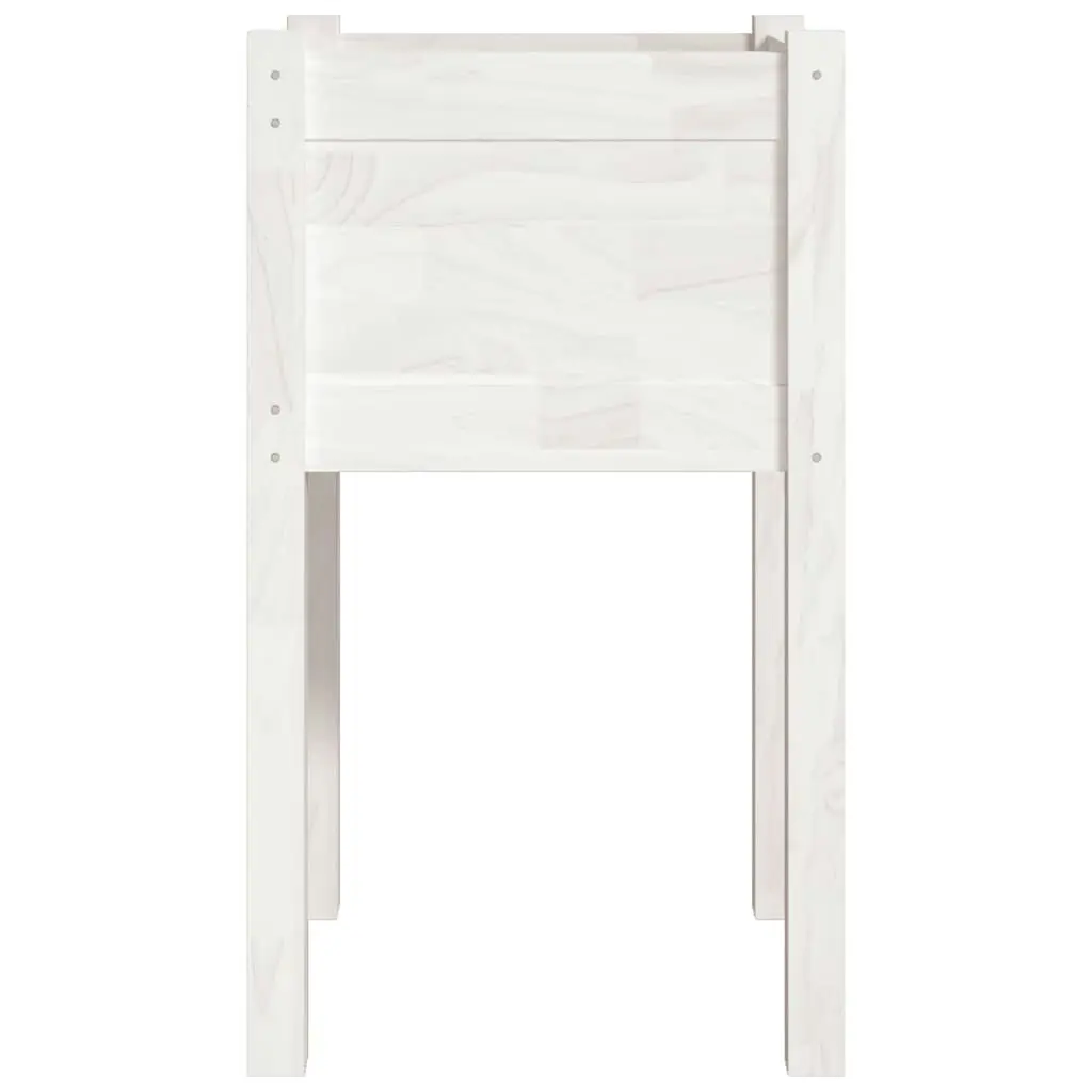 Garden Planter White 40x40x70 cm Solid Pinewood 810791