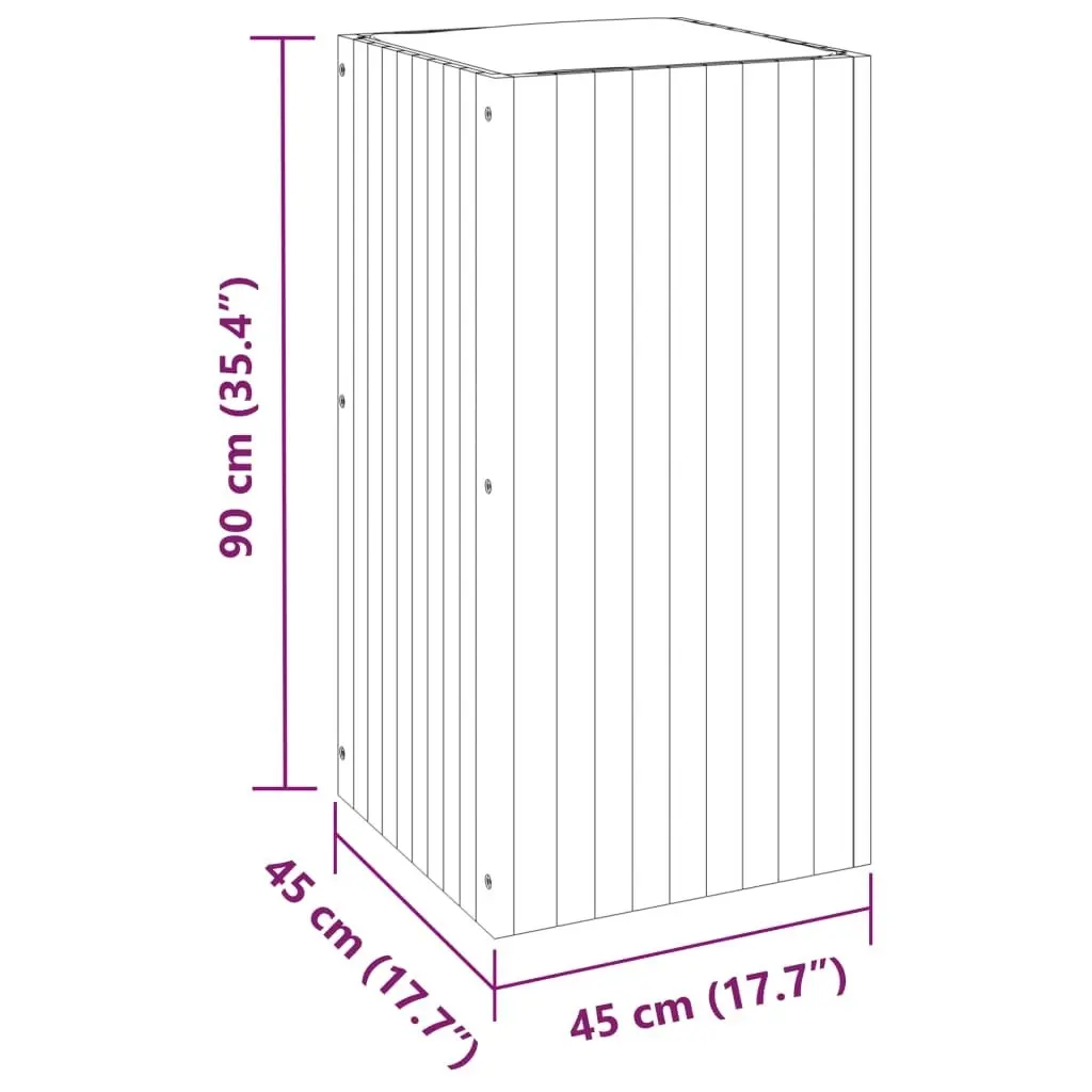 Garden Planter 45x45x90 cm Solid Wood Acacia 366504