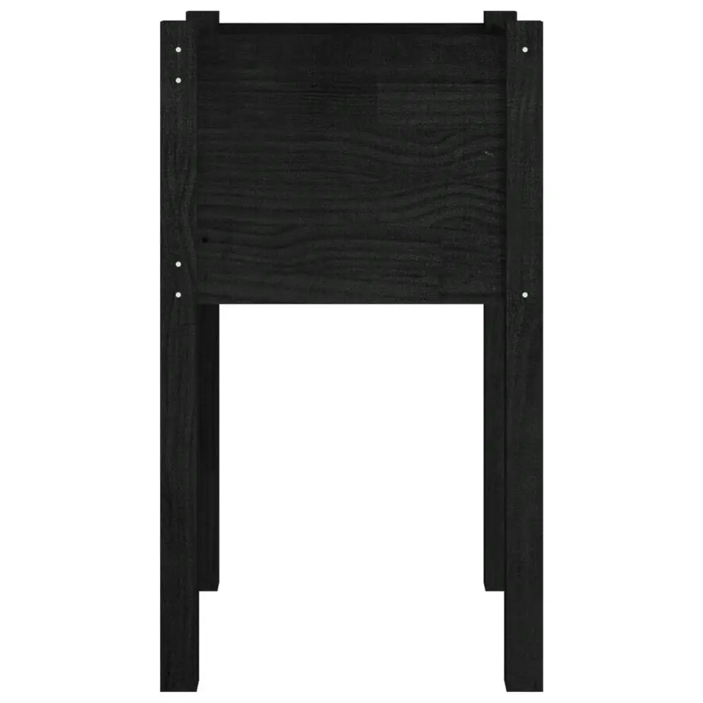 Garden Planter Black 40x40x70 cm Solid Pinewood 810797