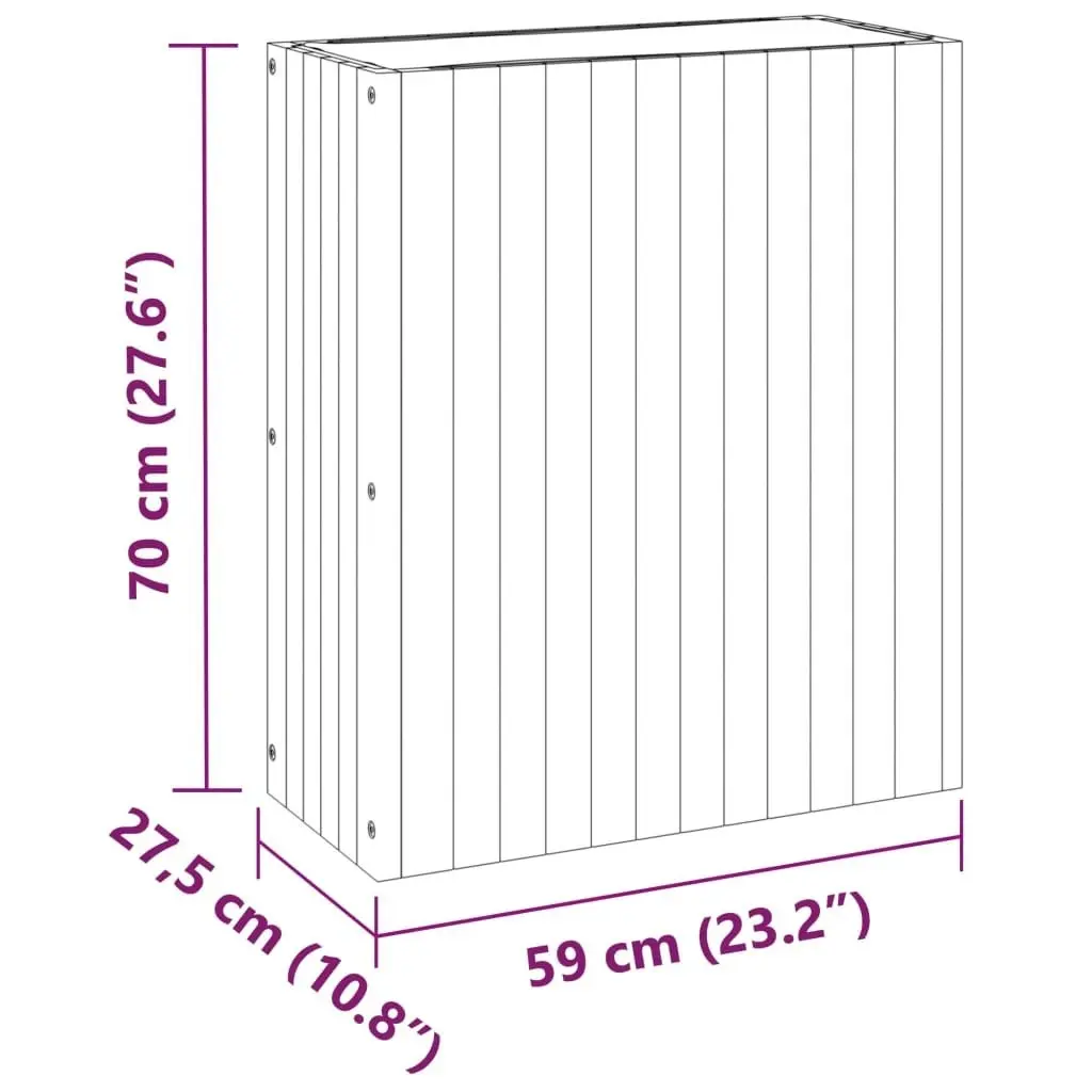 Garden Planter 59x27.5x70 cm Solid Wood Acacia 366506