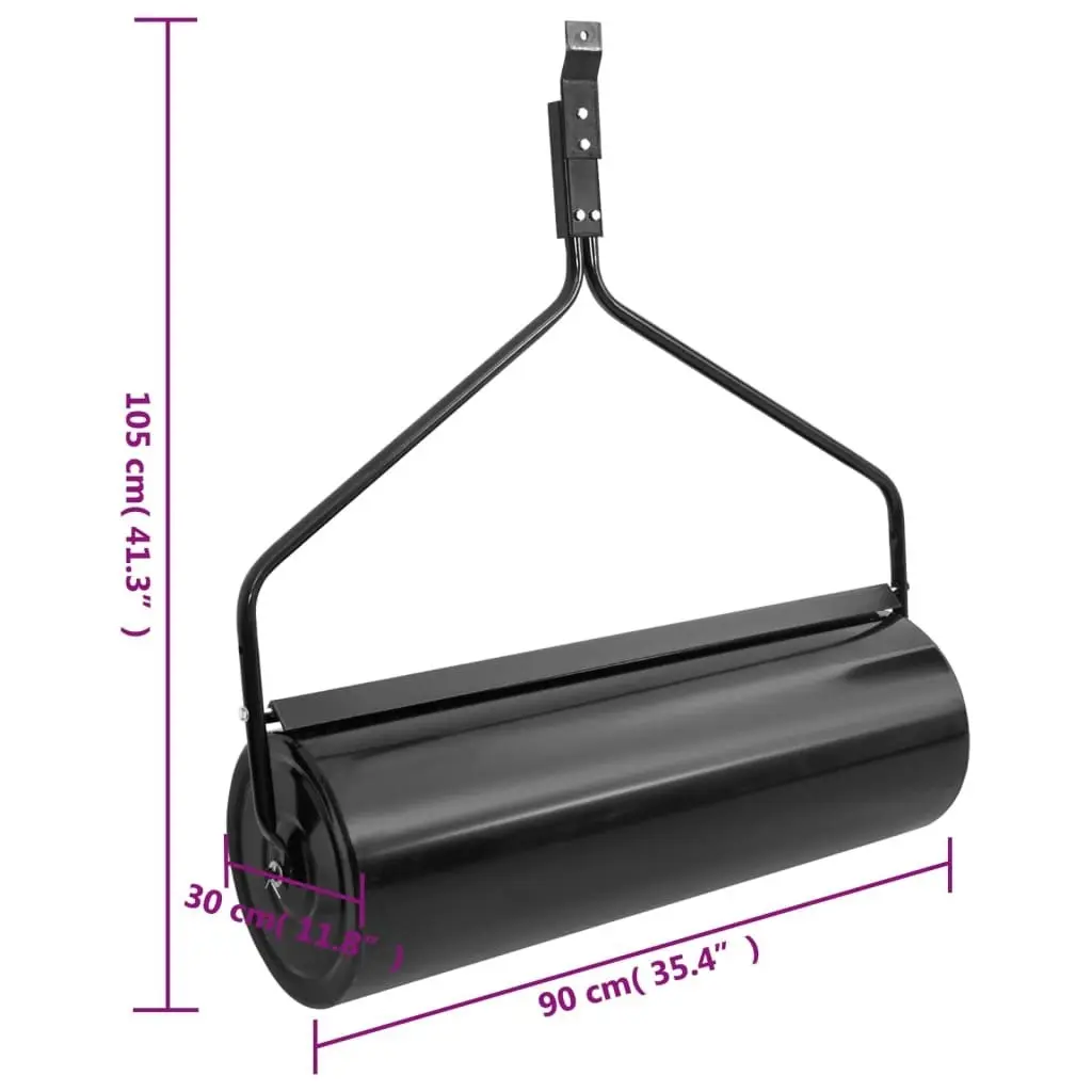 Garden Lawn Roller Black 63 L Iron 154466