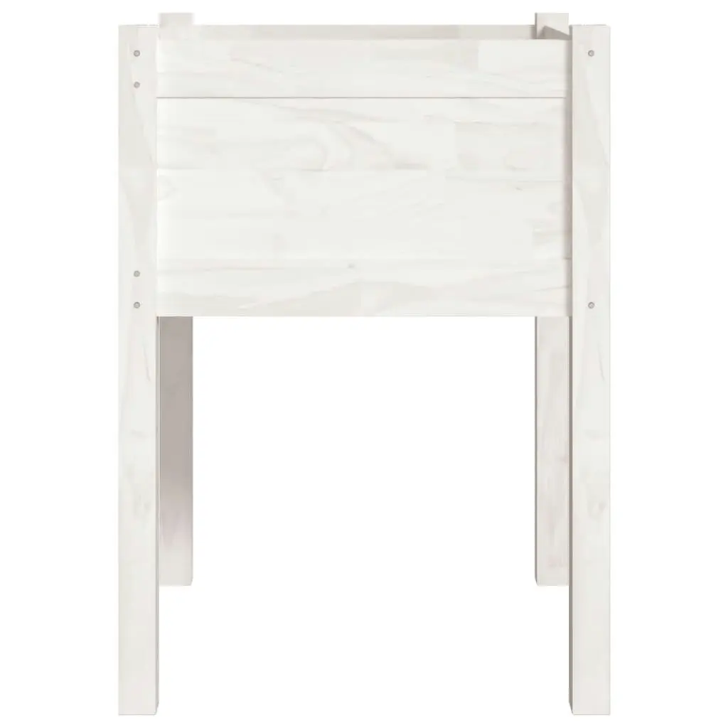 Garden Planter White 50x50x70 cm Solid Pinewood 810801