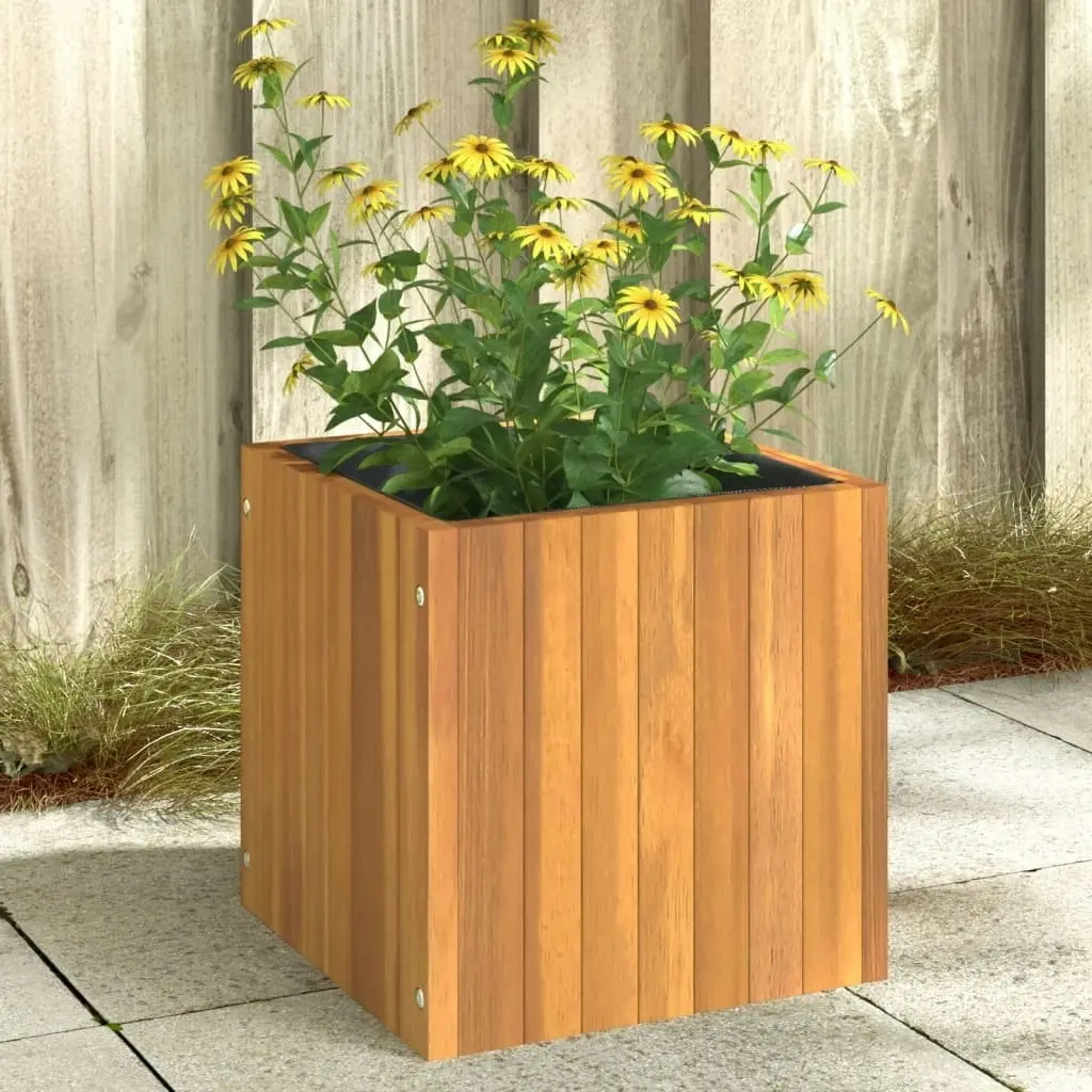 Garden Planter 35x35x35 cm Solid Wood Acacia 366501