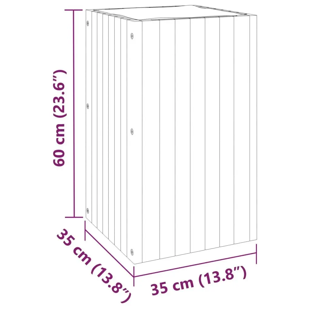 Garden Planter 35x35x60 cm Solid Wood Acacia 366503