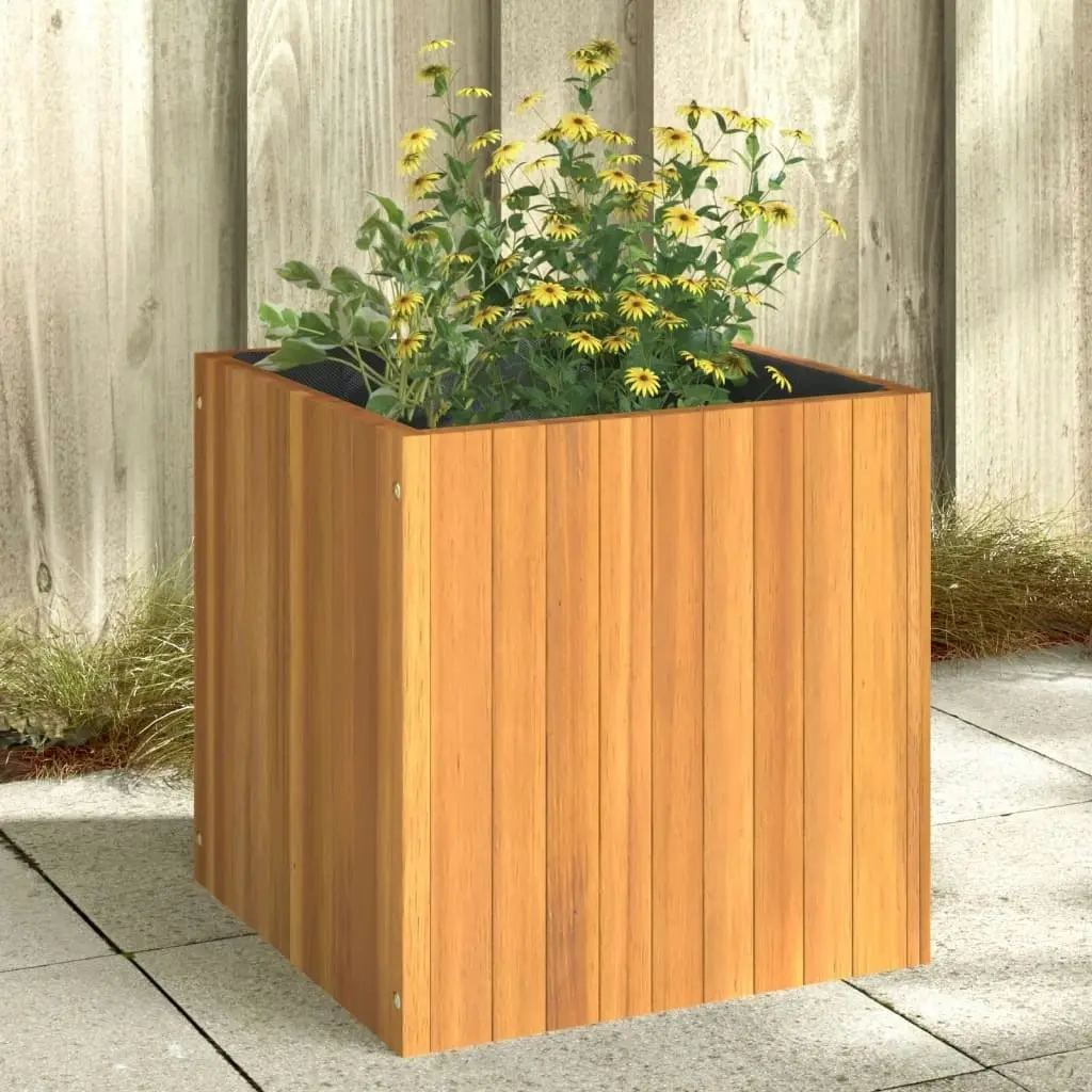 Garden Planter 45x45x45 cm Solid Wood Acacia 366502