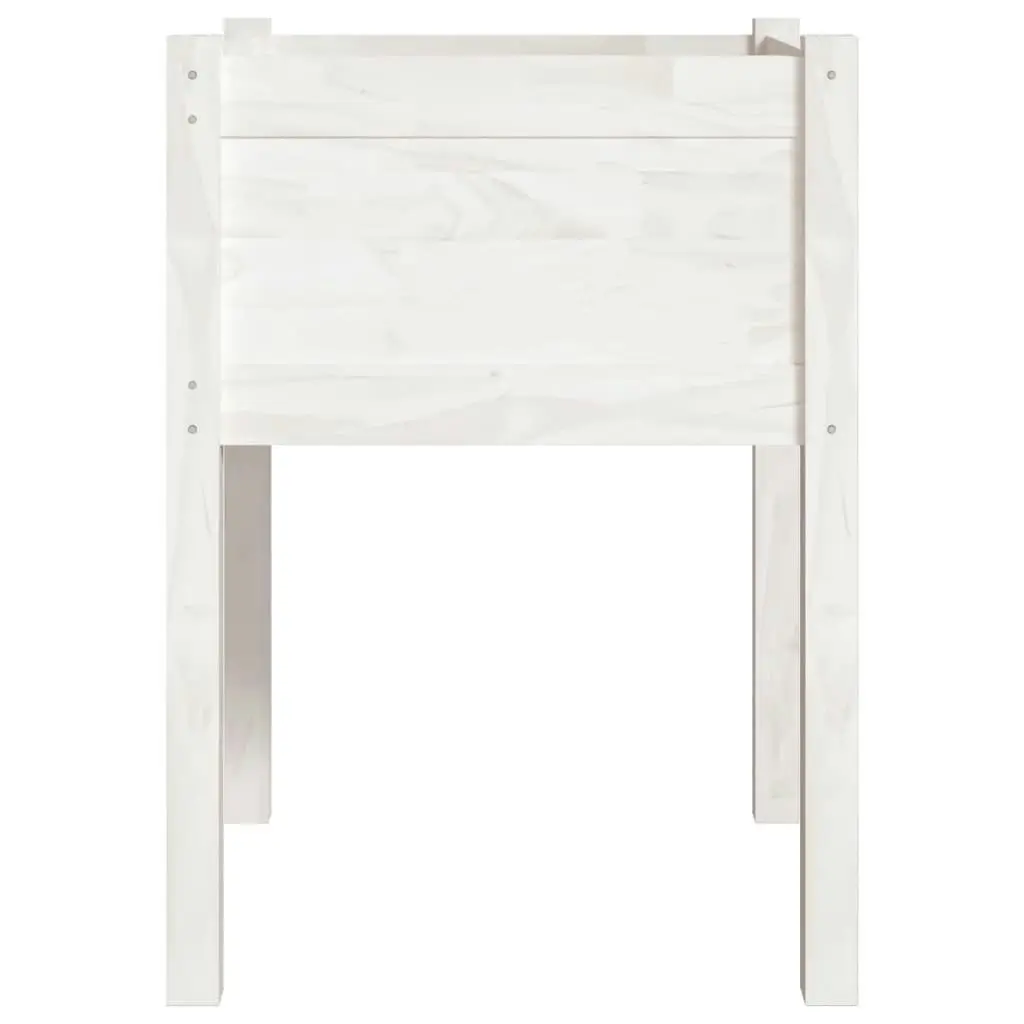 Garden Planters 2 pcs White 50x50x70 cm Solid Pinewood 810802