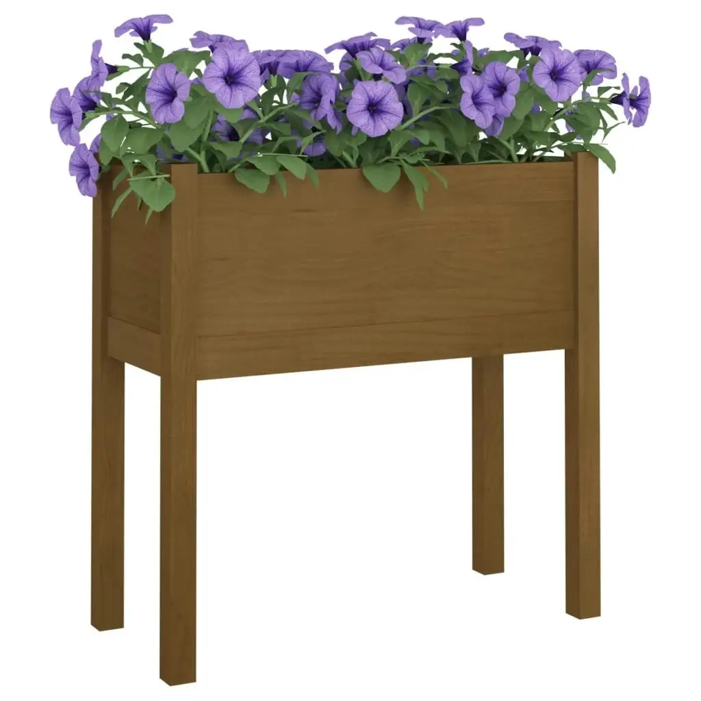 Garden Planter Honey Brown 70x31x70 cm Solid Pinewood 810825