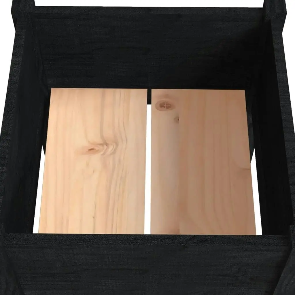 Garden Planter Black 50x50x70 cm Solid Pinewood 810807