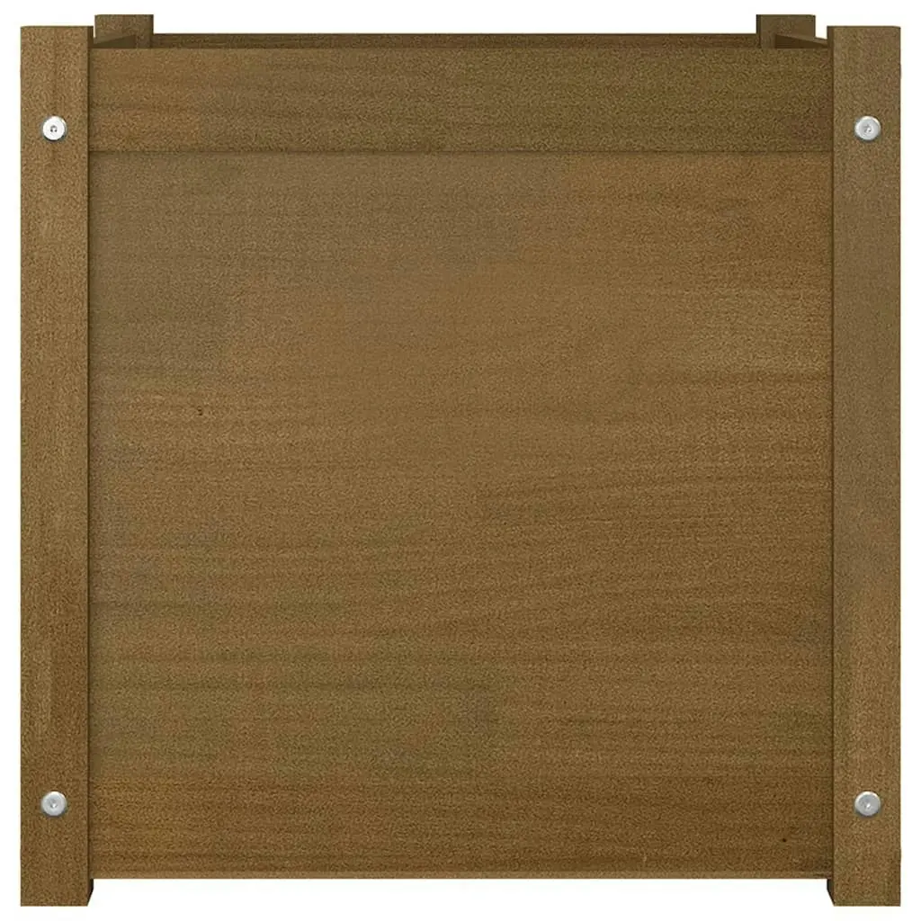 Garden Planter Honey Brown 50x50x50 cm Solid Pinewood 810552