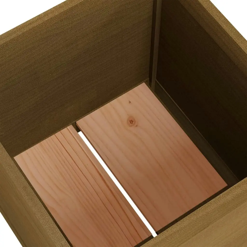 Garden Planter Honey Brown 50x50x50 cm Solid Pinewood 810552