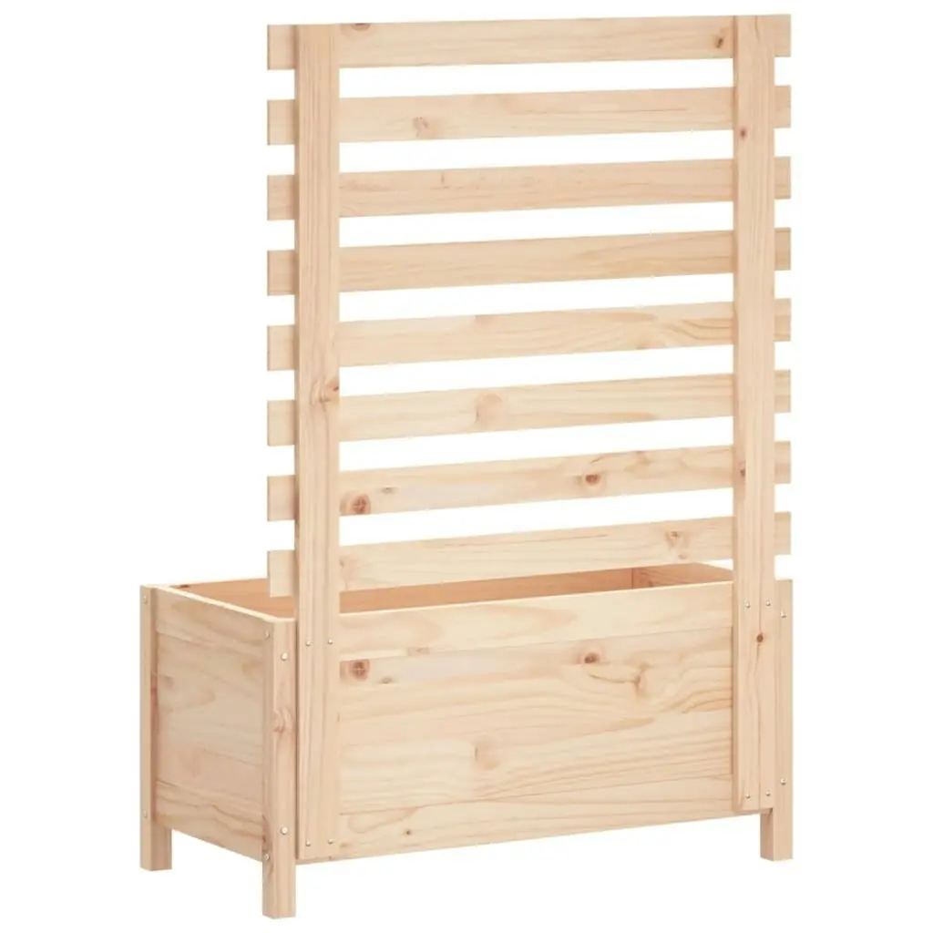 Garden Planter with Rack 79x39.5x114 cm Solid Wood Pine 832521