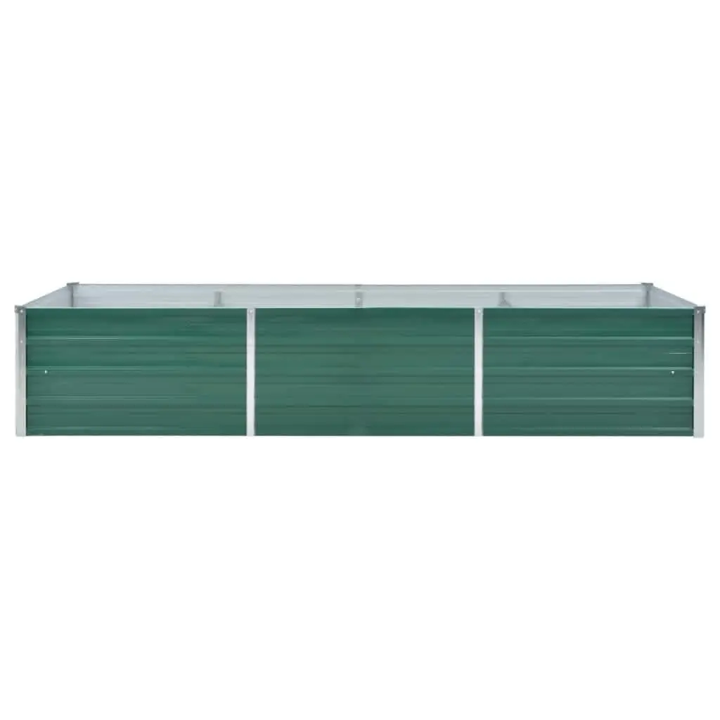 Garden Raised Bed Galvanised Steel 240x80x45 cm Green 44843