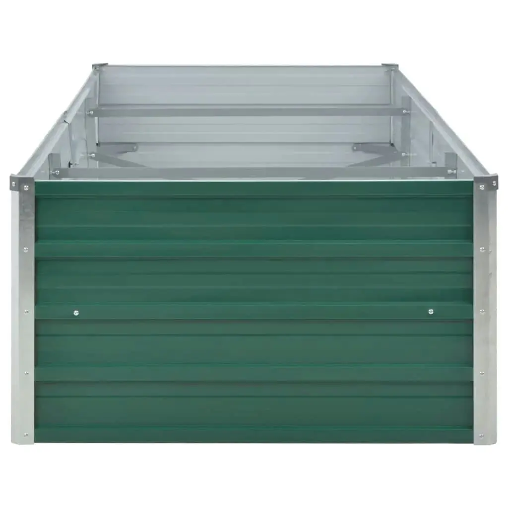 Garden Raised Bed Galvanised Steel 240x80x45 cm Green 44843