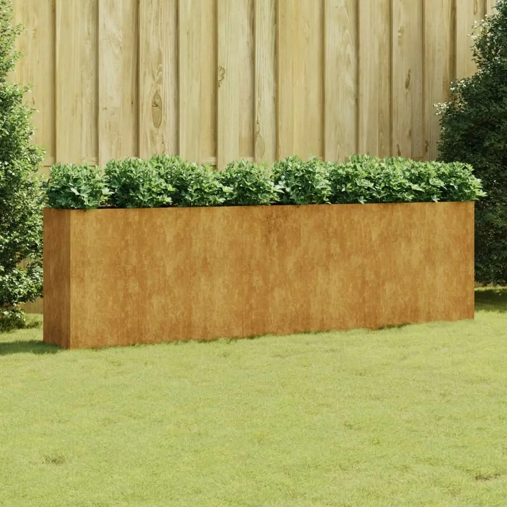 Garden Raised Bed 280x40x80 cm Corten Steel 824528