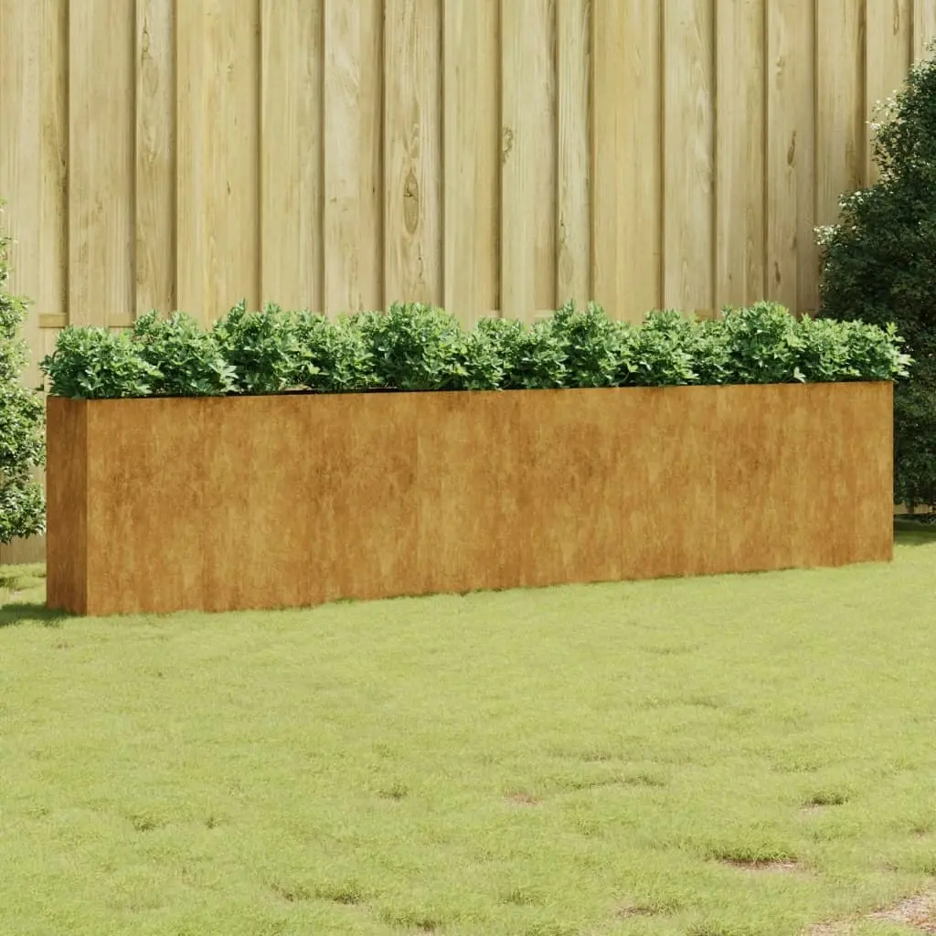 Garden Raised Bed 360x40x80 cm Corten Steel 824529