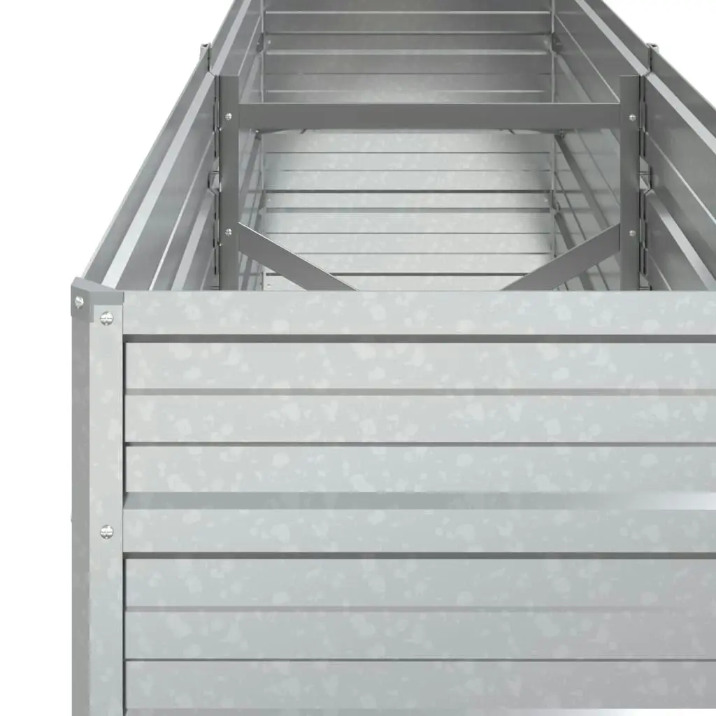 Garden Raised Bed 160x40x45 cm Galvanized Steel Silver 316895